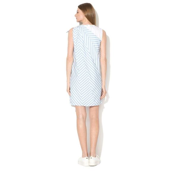 SPORTMAX CODE COBEA BLUE STRIPE POPLIN DRESS - Picture 3 of 7